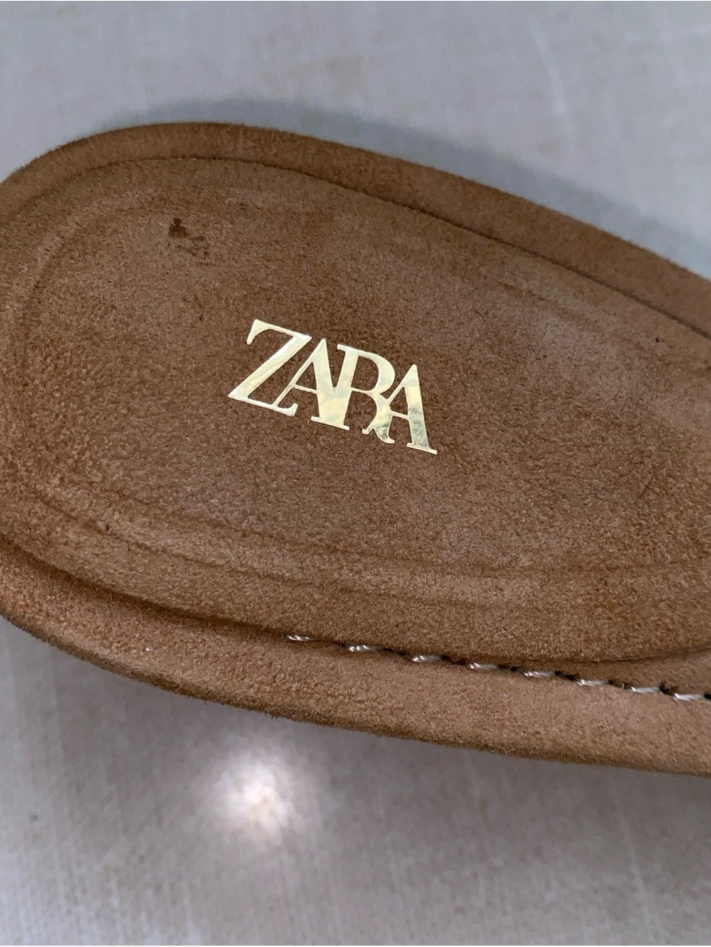 Zara Kitty Heels Sandals Euro 40 US 9 Tan Light Brown Leather NWT - Picture 6 of 16